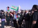 Uri Avnery together with leaders of Qalqilya